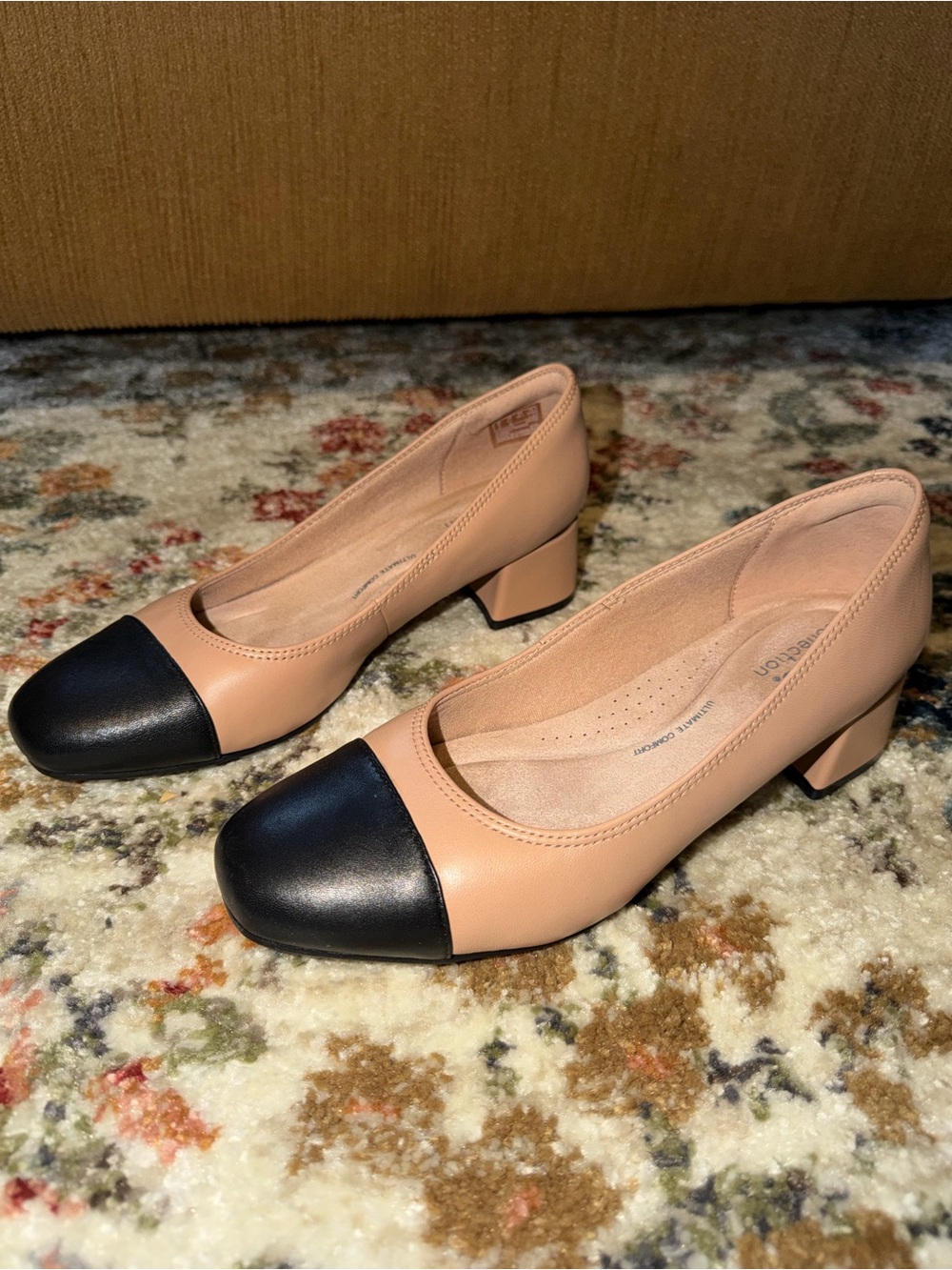 Clark’s Women's Two-Tone Block Heel Pumps